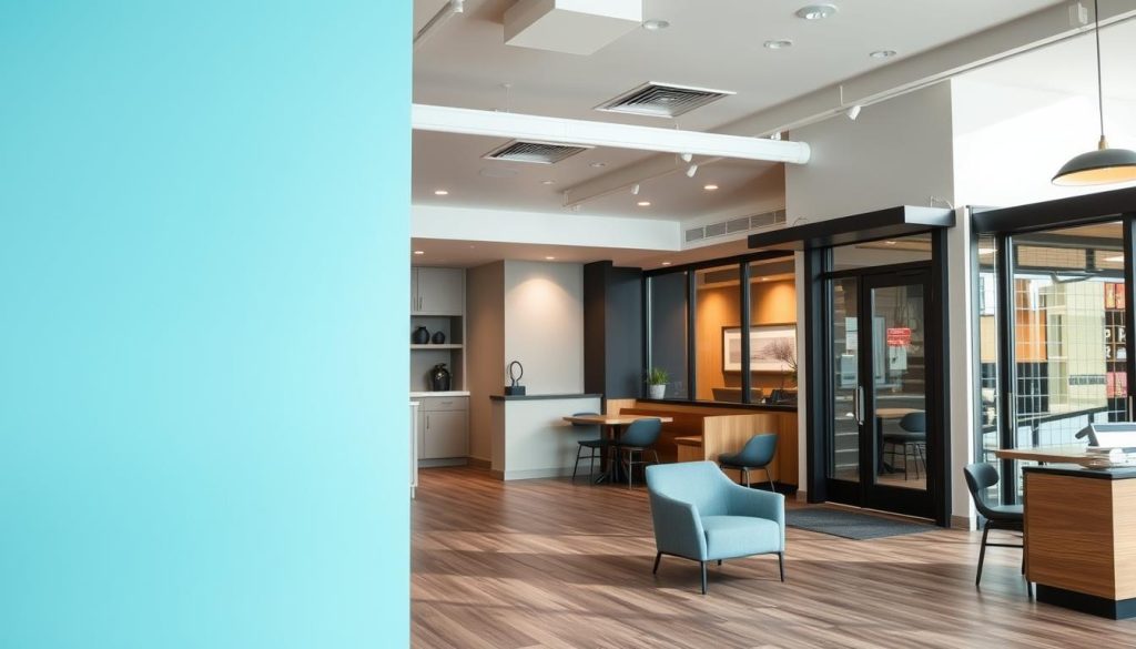 pintura de interiores e exteriores estratégicos